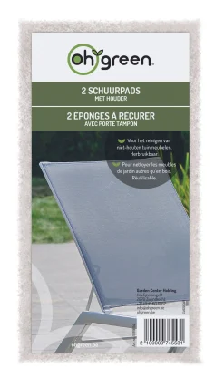 2 witte reinigingspads