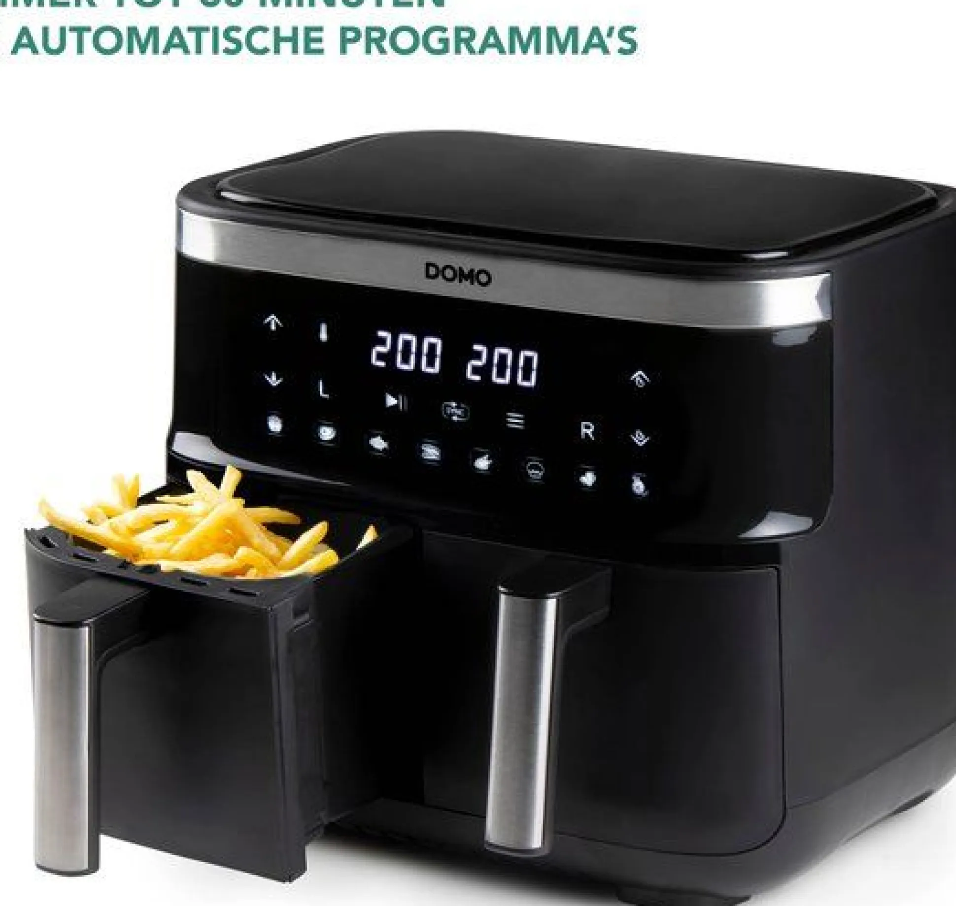 Airfryer double fry zone 2x4l