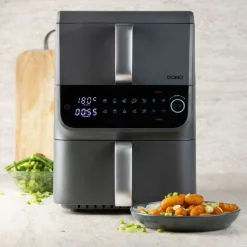 Airfryer double fry zone verticaal 3,5+6,5l