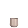 Amber pot rond licht roze mat - h11,5xd12cm