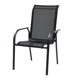 Armstoel Blacksun aluminium en textileen