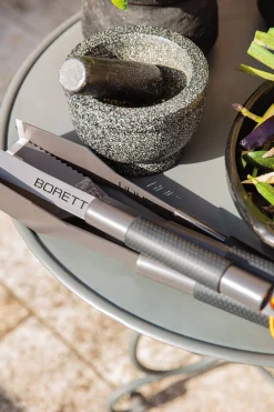 Barbecue 4-delige set (tang, spatel, vork, pincet)