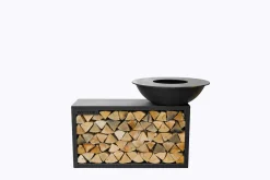 Barbecue Island d88cm met grote houtopslag