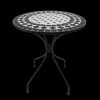 Bistrotafel Rodin d60cm mozaiek zwart/wit