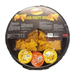 Blad hombre nacho-party-sonne met 3 sauzen