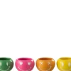 Bloempot smiley porselein mix small assortiment van 4