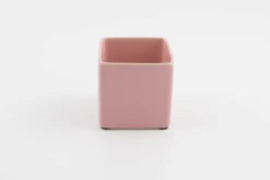 BLOEMPOT VIERKANT BASIC MINI Ø 7CM MAT ROZE