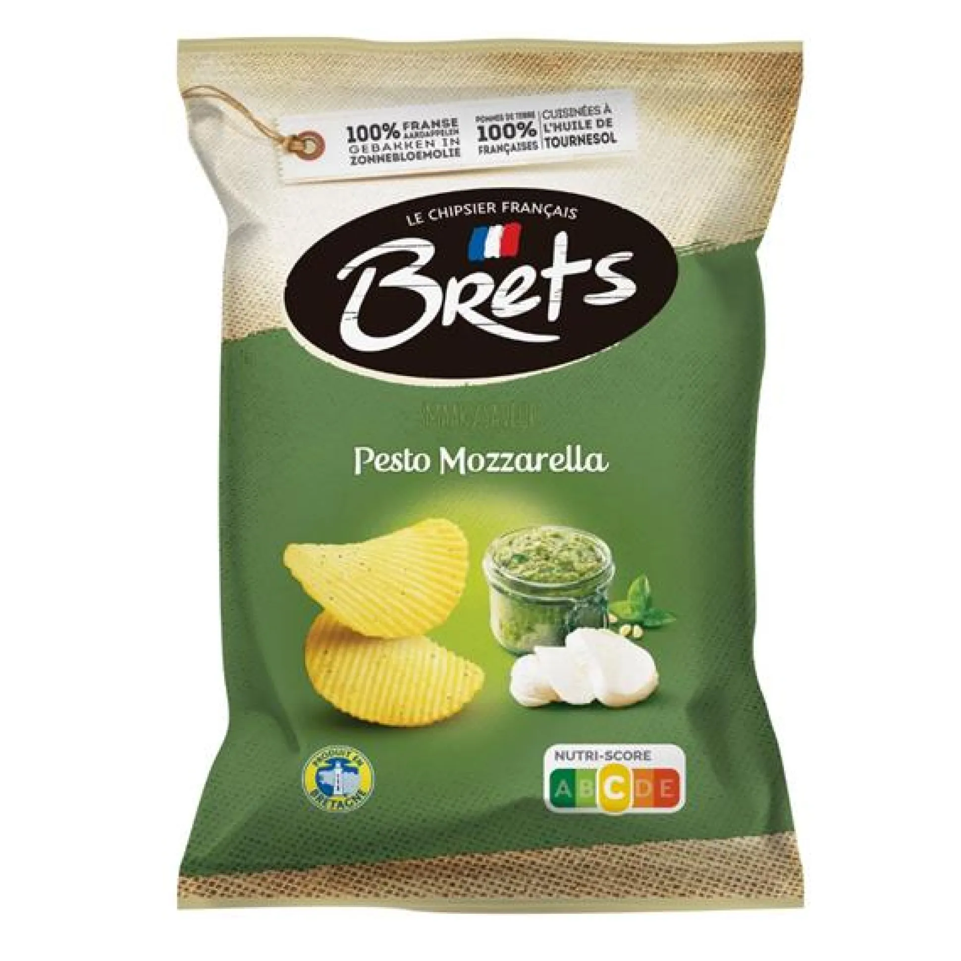 Brets chips met pesto mozzarella smaak