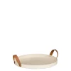 Cadiz decoratie plateau ronde beige - h2,5xd30cm