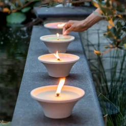 Citronellakaars in witte schaal - Ginger Love