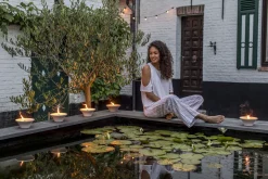 Citronellakaars in witte schaal - Lemon Breeze