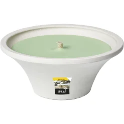 Citronellakaars in witte schaal - Asian Garden