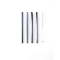 COCKTAILRIETJES KORT RVS ZW S4