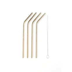 COCKTAILRIETJES RVS GOUD S/4