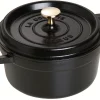 Cocotte rond 20 cm zwart