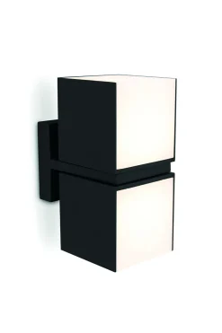 Cuba wandlamp met 2 lichkoppen mat zwart led 24.4w