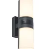 Cyra wandlamp security licht met sensor donkergrijs led 16.5w