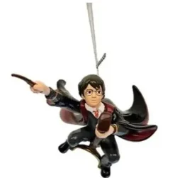 3d ornament harry potter op bezemsteel