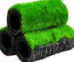 Decoratie rioolbuizen met mos