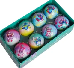 Doos met 8 kerstballen stitch