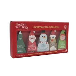 Doos met 10 kerstkarakter theebuiltjes