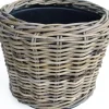Drypot rotan grijs