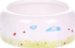 Eetpot knaagdier kiki keramisch rond wit m 11,5x11,5x4,5cm 275ml