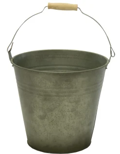 Emmer zink vintage groen d25h22