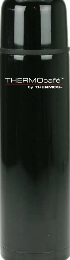 Everyday ss fles 1 l - zwart rubber