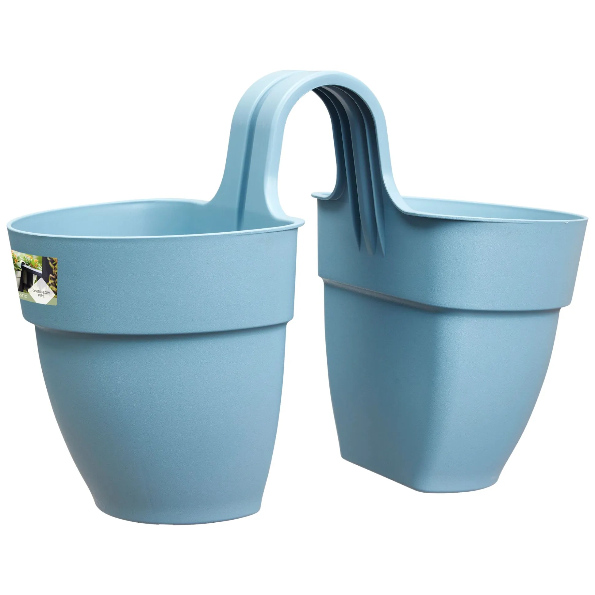 FLOWER TWIN 21CM VINTAGE BLAUW