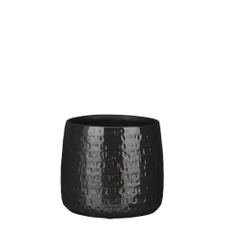 Floyd pot rond zwart - h17xd19cm