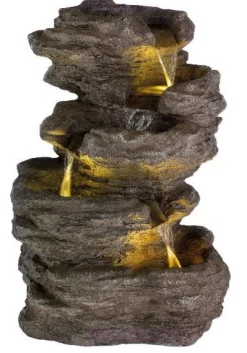 Fontein rots met 4 watervallen