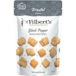 Gefrituurde rijstcrackers met zwarte peper smaak 150g