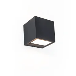 Gemini wandlamp mat zwart led 9w