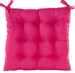 Gewatteerd stoelkussen donker roze 38x38cm