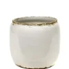 Glazed shades Pot costa m white d21h21
