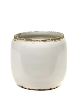 Glazed shades Pot costa m white d21h21