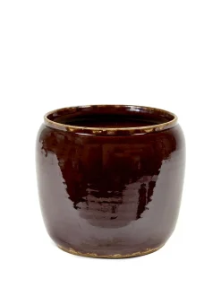 Glazed shades Pot costa s brown d18,5h19