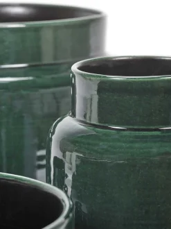 Glazed shades Sierpot l40xb40xh36,5 d.groen