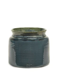 Glazed shades Sierpot 23x23x19 reactive blue