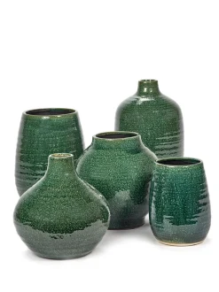 Glazed shades Vaas s l24xb24x h23,5 d.groen