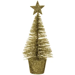 Glitter kerstboom h14cm