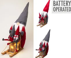 Gnome op wagen 50cm led