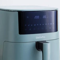 Greenpan bistro xxl airfryer - smokey blue - pfas-vrije keramische antiaanbaklaag - 7,2l mand - 11 presets