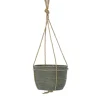 Hanging pot stripe green d20h19cm