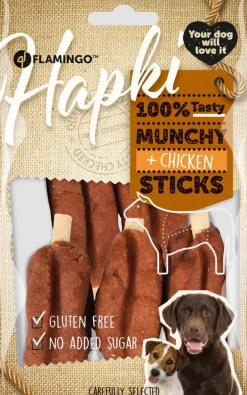 Hapki munchy sticks met kip 7,5cm 5st 100gr