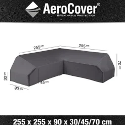 Hoes lounge met platform 255x255x90xh30/45/70cm