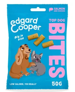 Hondensnack treats top dog bites met zalm en kip
