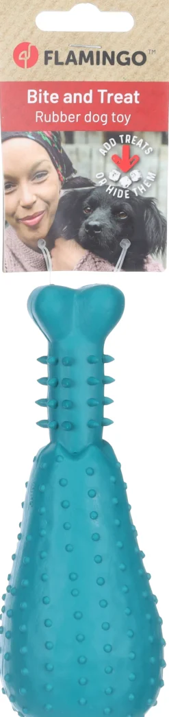 Hondenspeeltje bonna rubber kippenbout