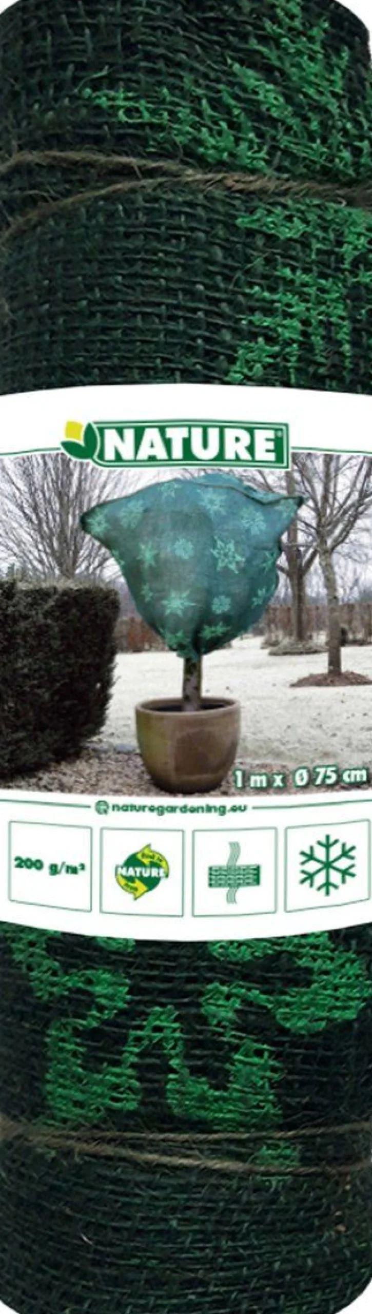 Jutehoes H100xØ75cm groen met aantrekkoord